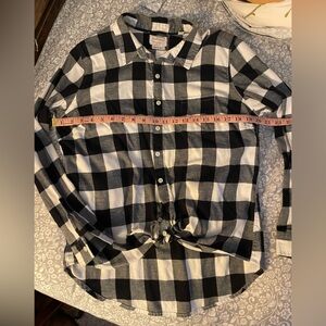 Weatherproof Black and White Plaid Shirt